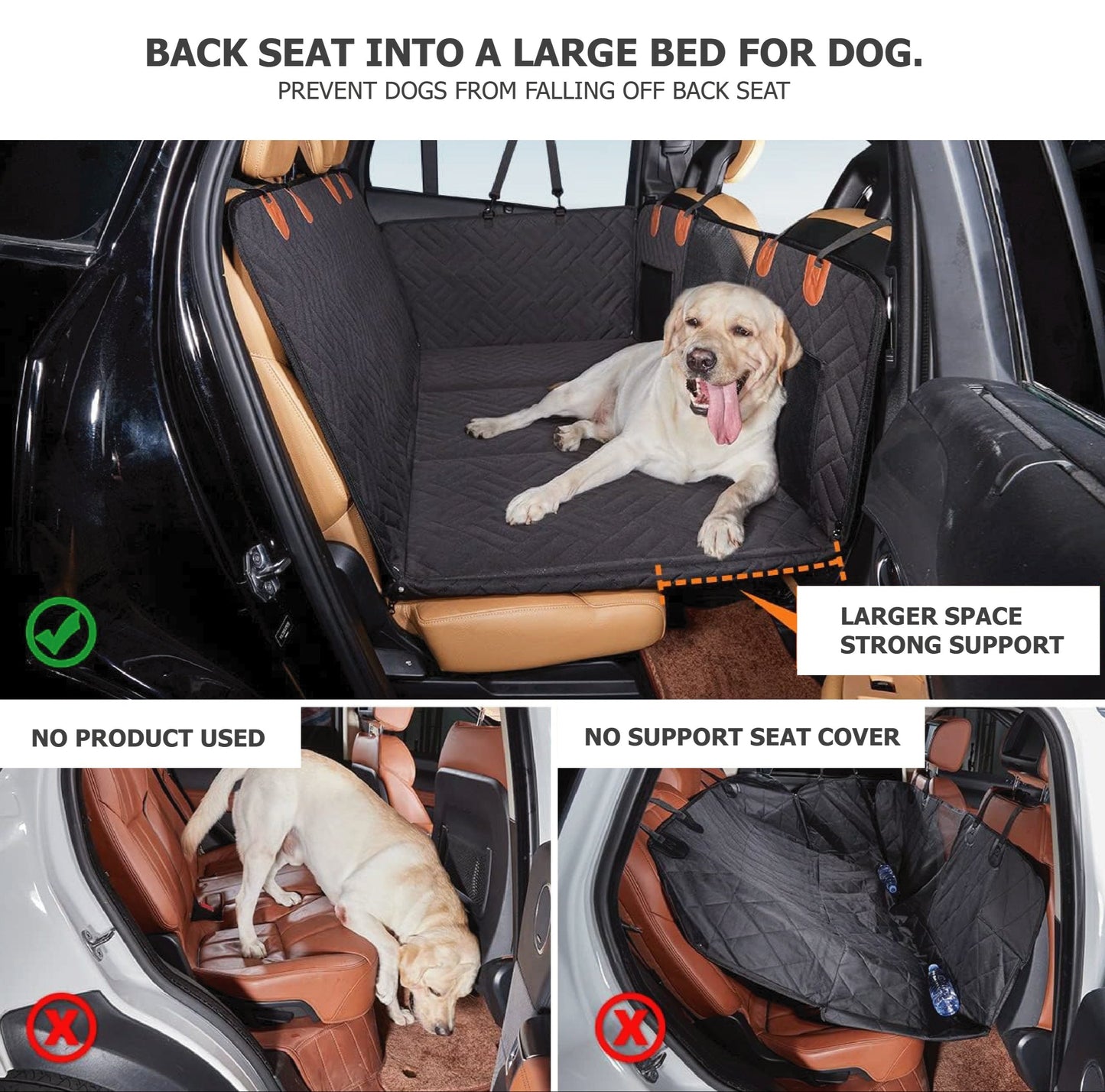 DOG CAR SEAT COVER™ Waterproof – Back Seat Fit for SUVs & Cars