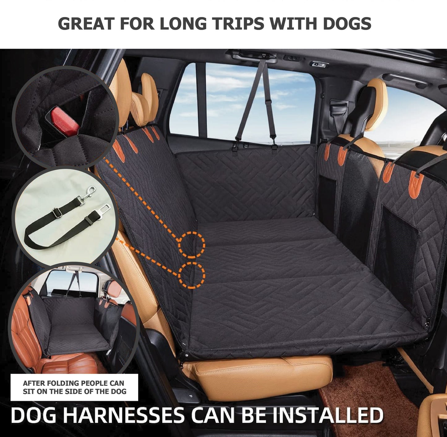 DOG CAR SEAT COVER™ Waterproof – Back Seat Fit for SUVs & Cars