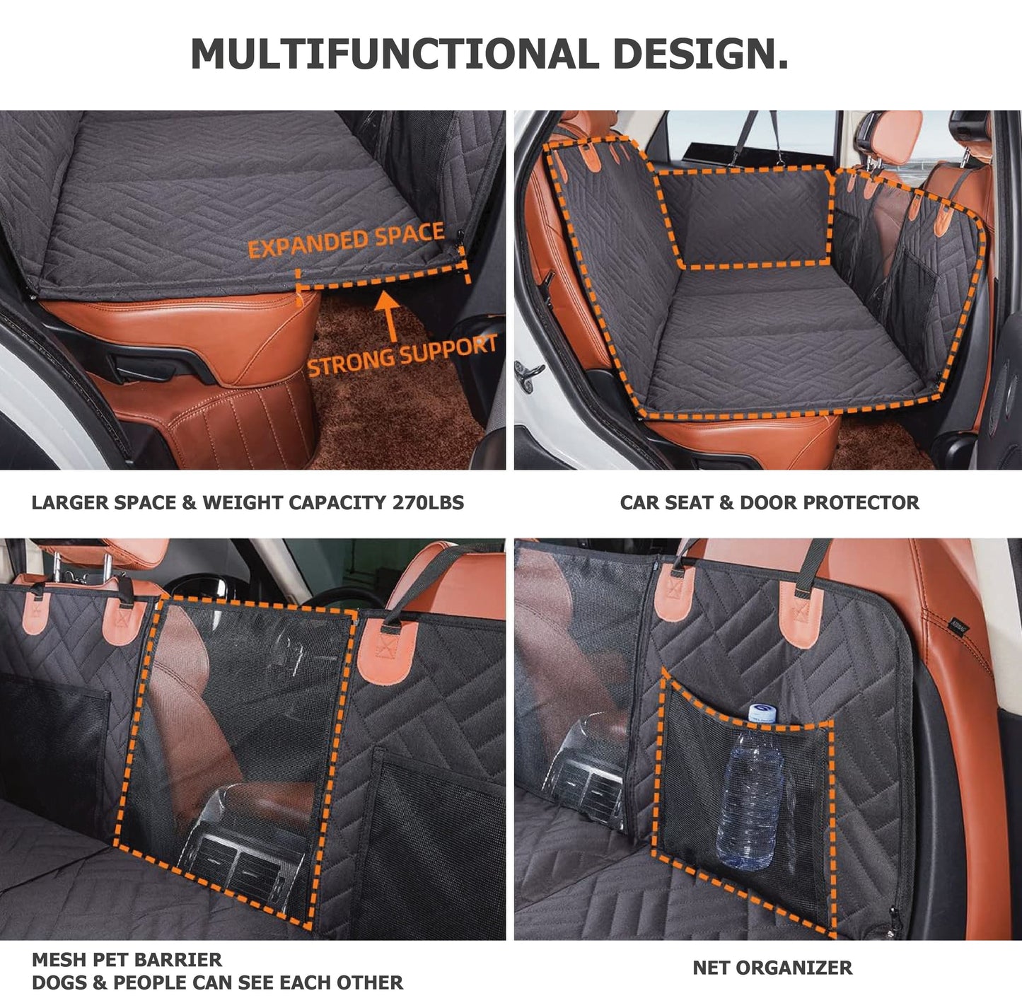 DOG CAR SEAT COVER™ Waterproof – Back Seat Fit for SUVs & Cars