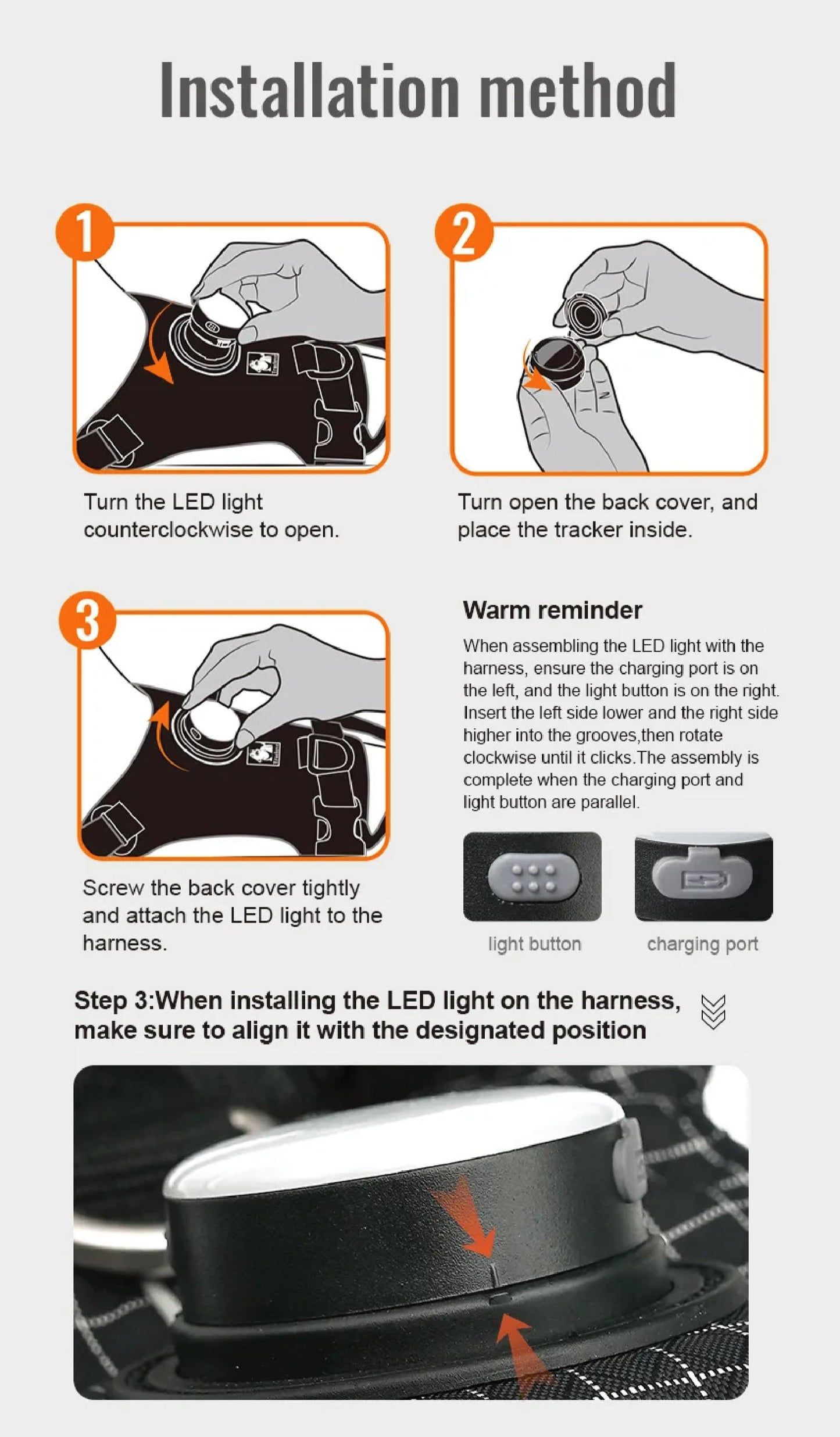 StrideLite™ - Reflective LED Harness with GPS Holder