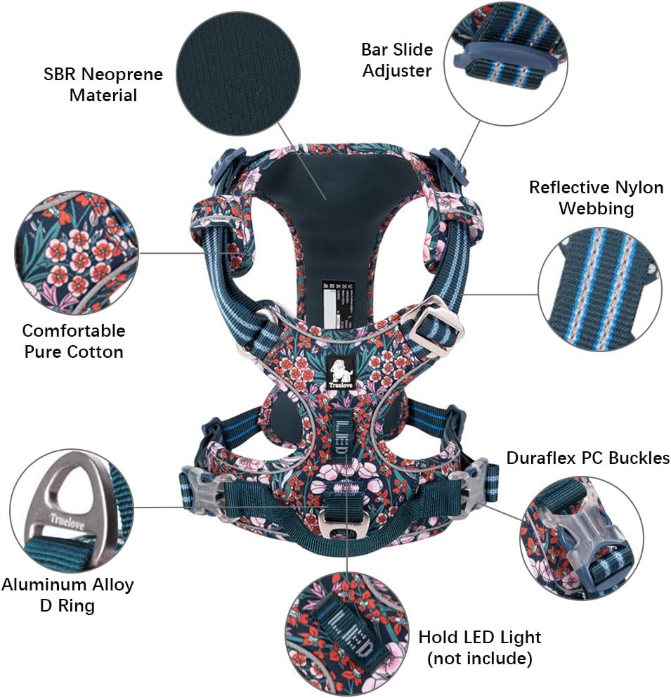 WildBloom™ – Adjustable Floral Control Dog Harness