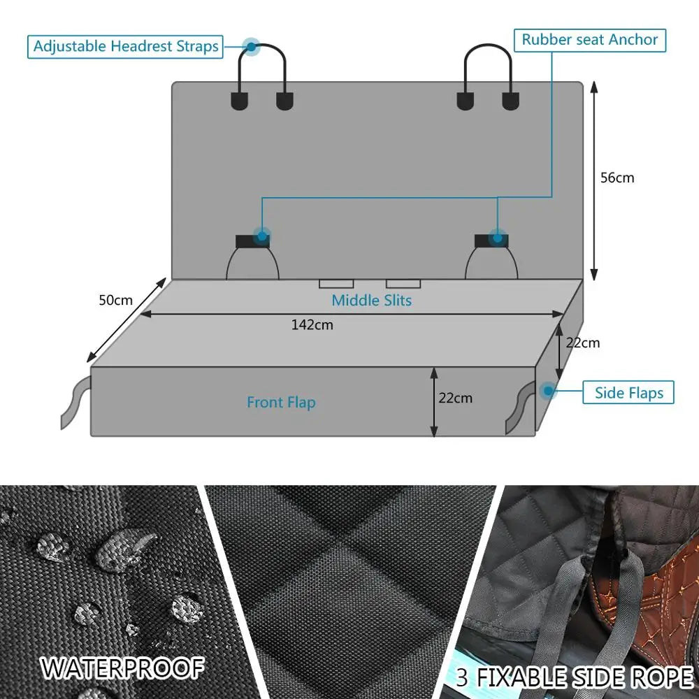 PET CAR SEAT PROTECTOR™ – Armrest-Friendly, Waterproof & Comfy