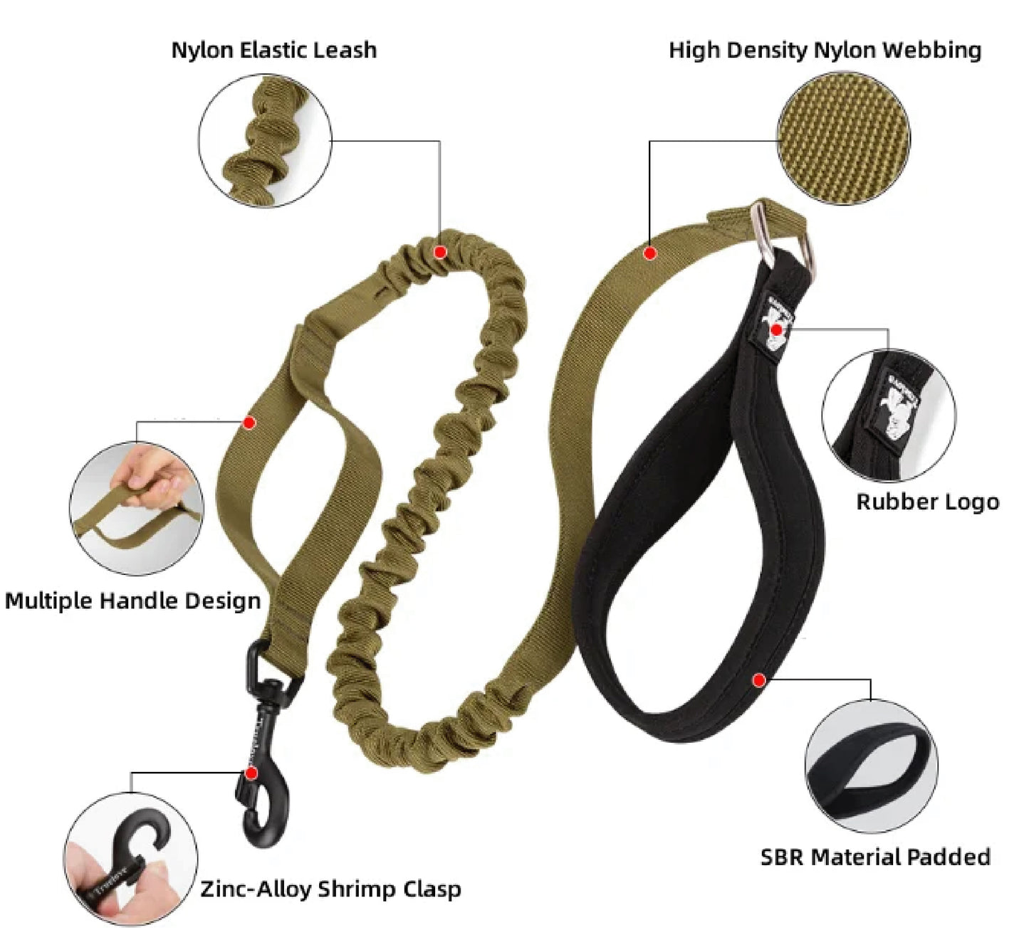 BoulderRush™ – Elastic Control Dog Leash
