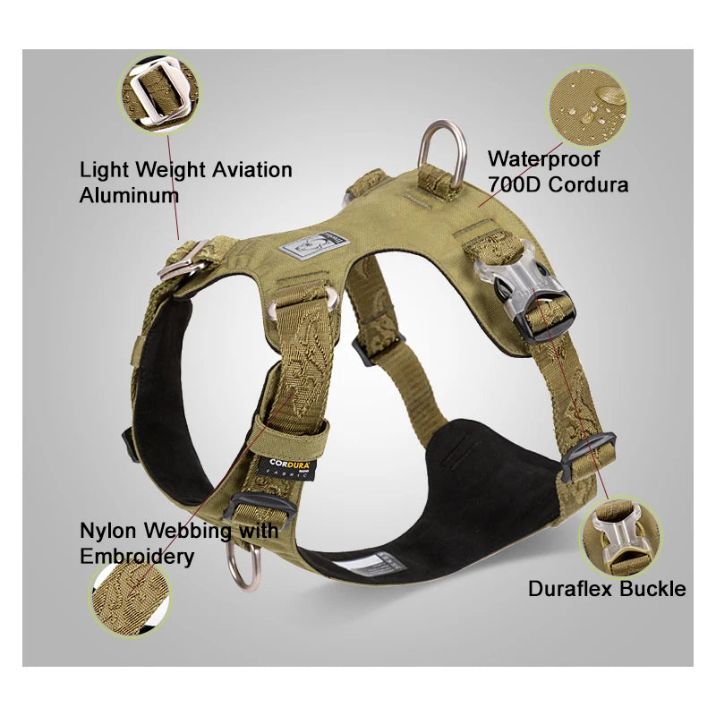 DriftRidge™ – Tactical Control Dog Harness