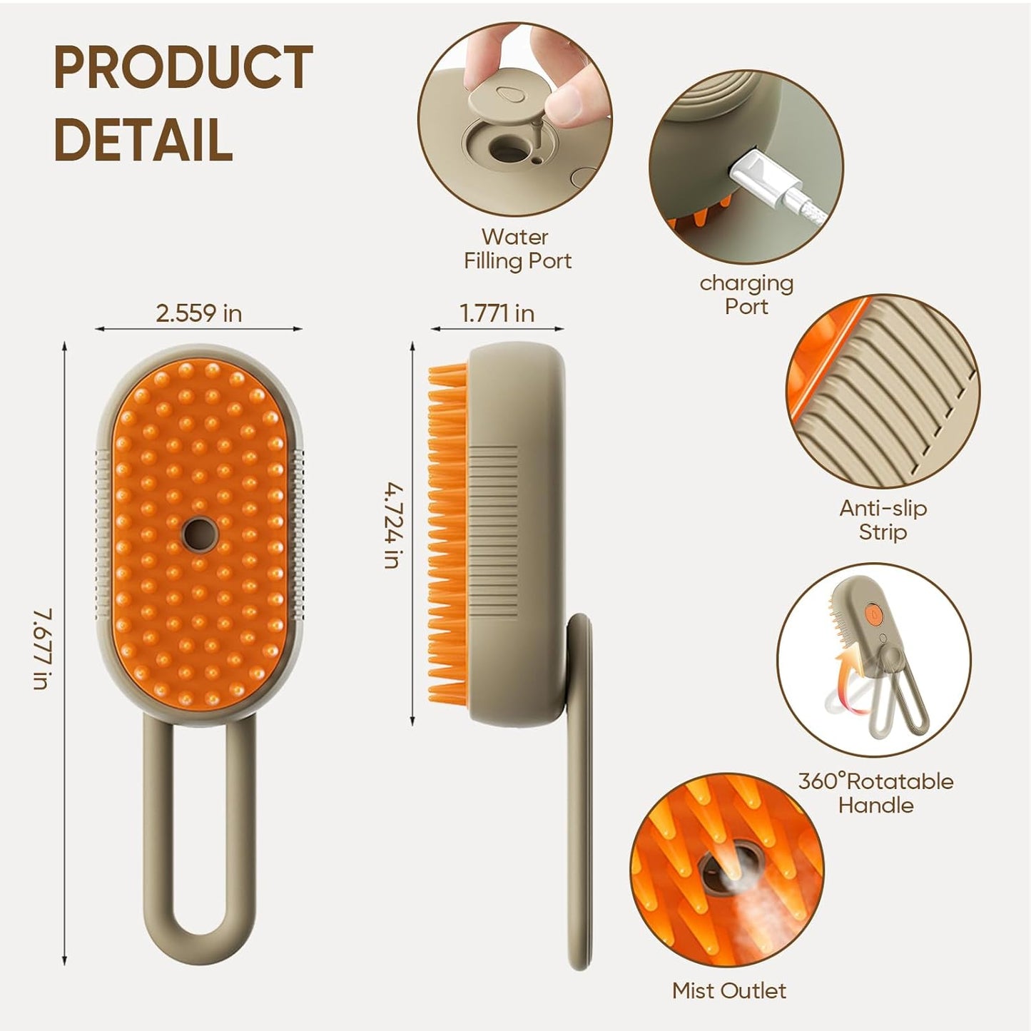 STEAMPURR™ – 4-in-1 Grooming & Relaxation Brush