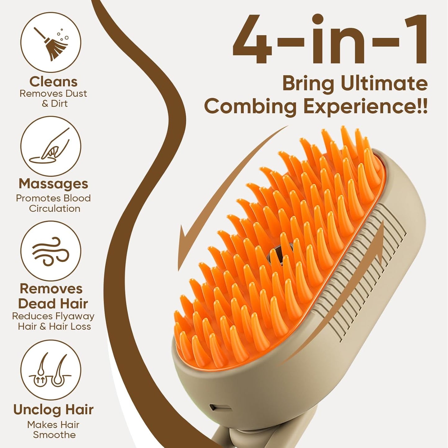 STEAMPURR™ – 4-in-1 Grooming & Relaxation Brush