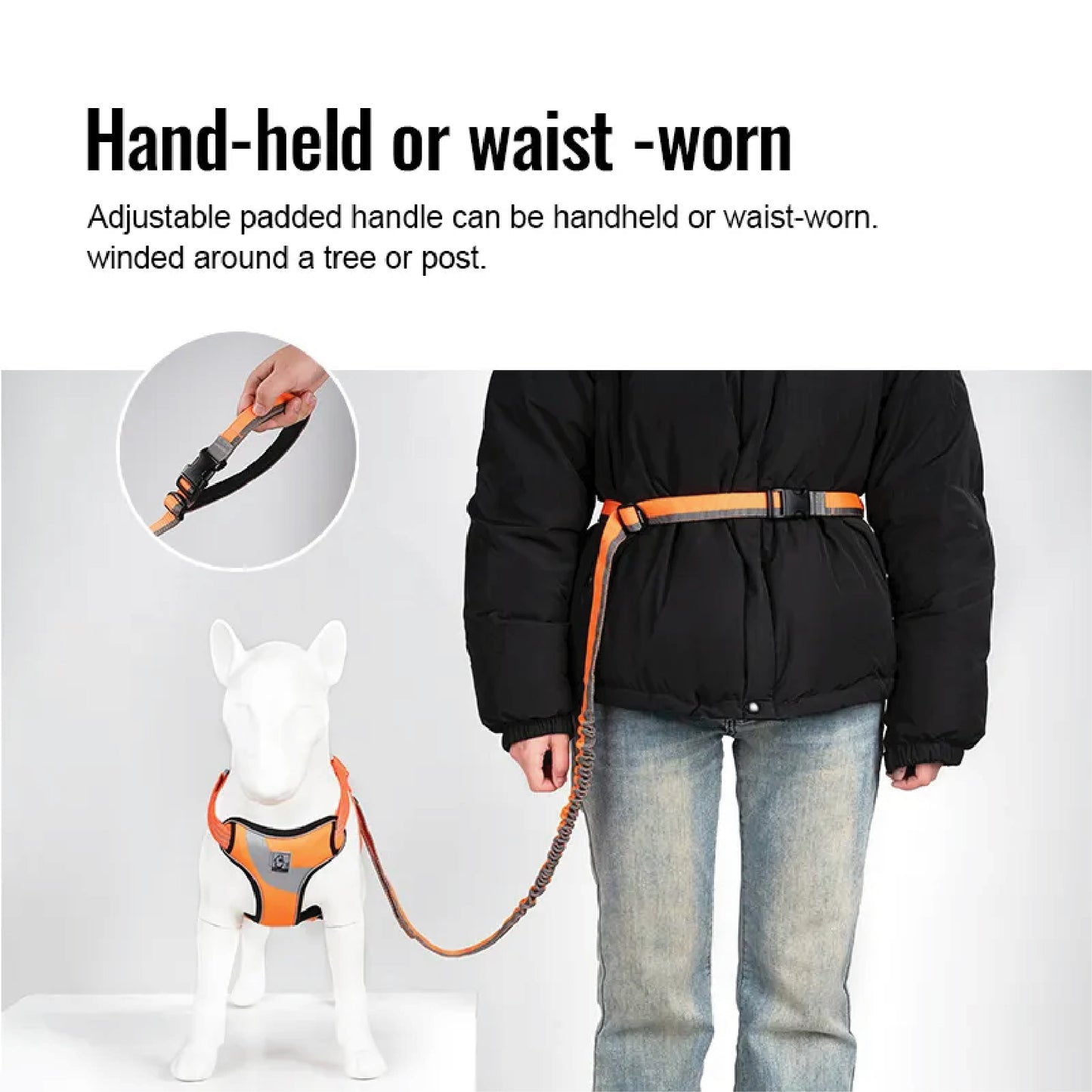 RunTrek™ – Reflective Hands-Free Dog Leash