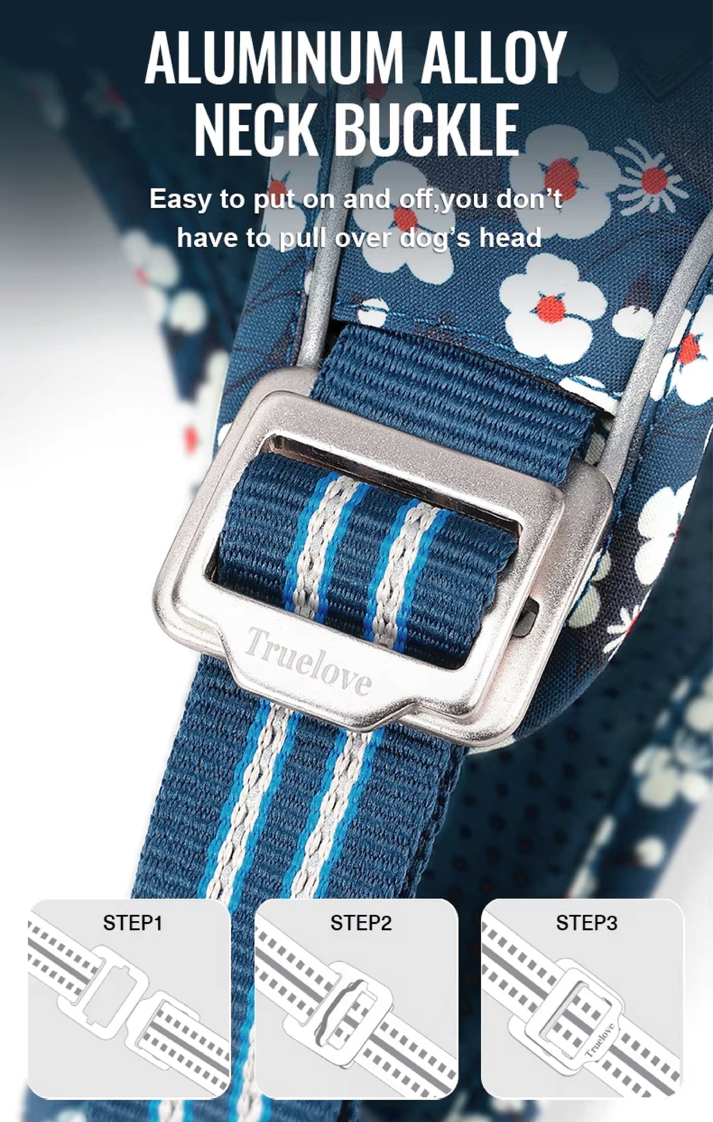 WildBloom™ – Adjustable Floral Control Dog Harness
