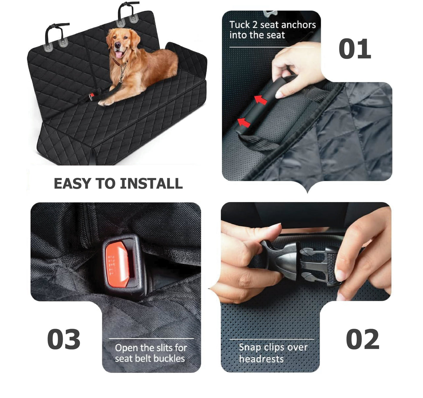 PET CAR SEAT PROTECTOR™ – Armrest-Friendly, Waterproof & Comfy
