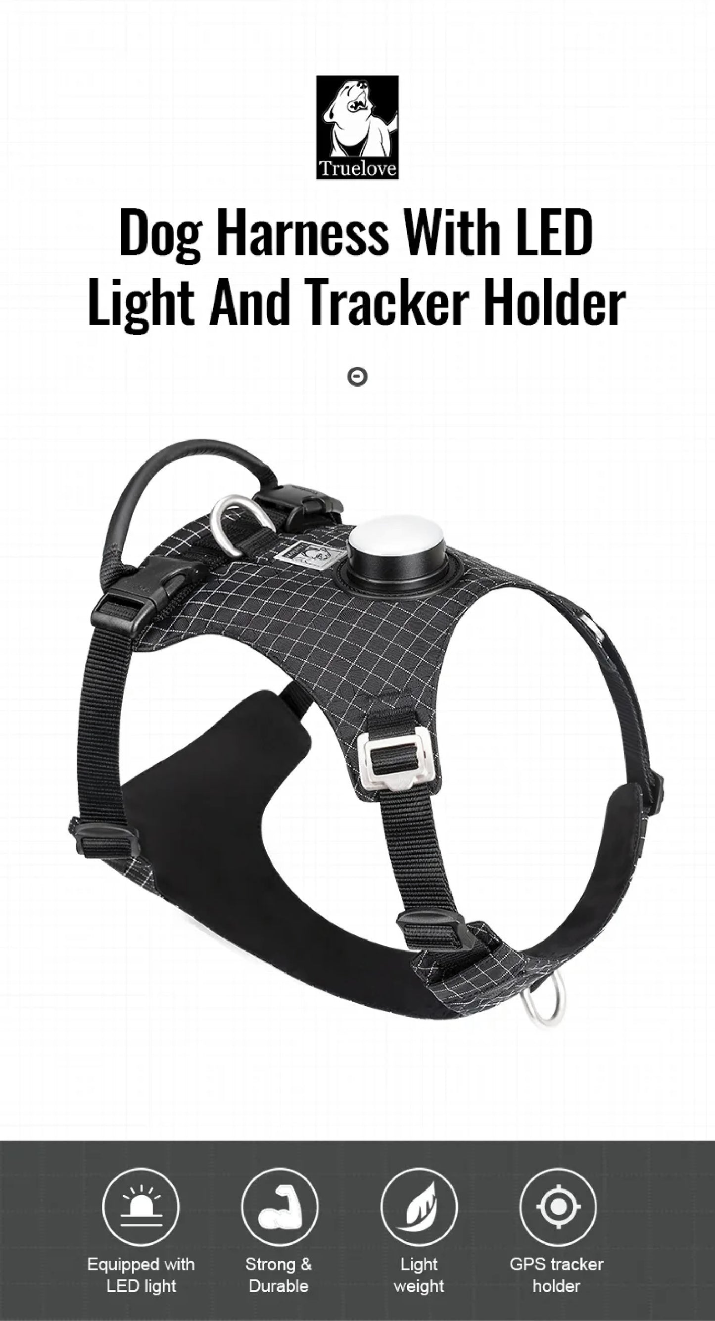 StrideLite™ - Reflective LED Harness with GPS Holder