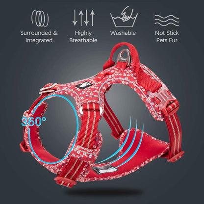 WildBloom™ – Adjustable Floral Control Dog Harness