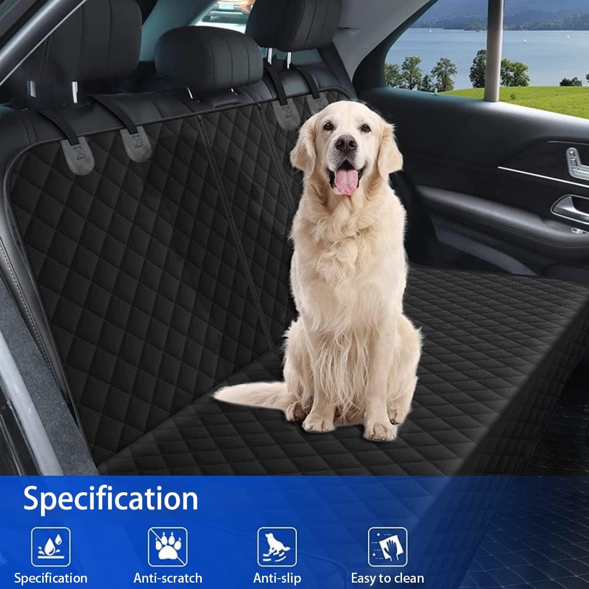 PET CAR SEAT PROTECTOR™ – Armrest-Friendly, Waterproof & Comfy