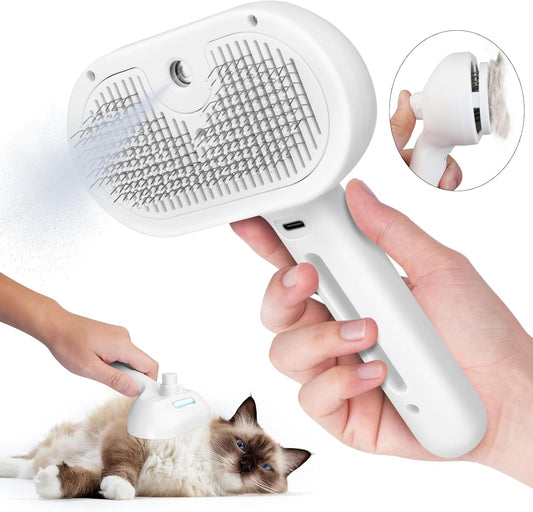 CEPILLO DE VAPOR PARA MASCOTAS™ 3 en 1, antiestático, para el cuidado y reducción de muda.