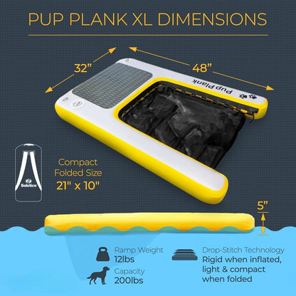 DockTrek™ – XL Inflatable Dog Water Ramp (200 lb Capacity)