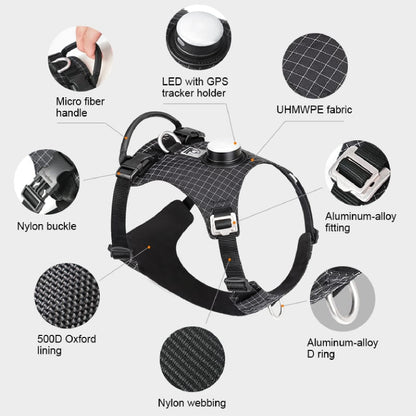 StrideLite™ - Reflective LED Harness with GPS Holder