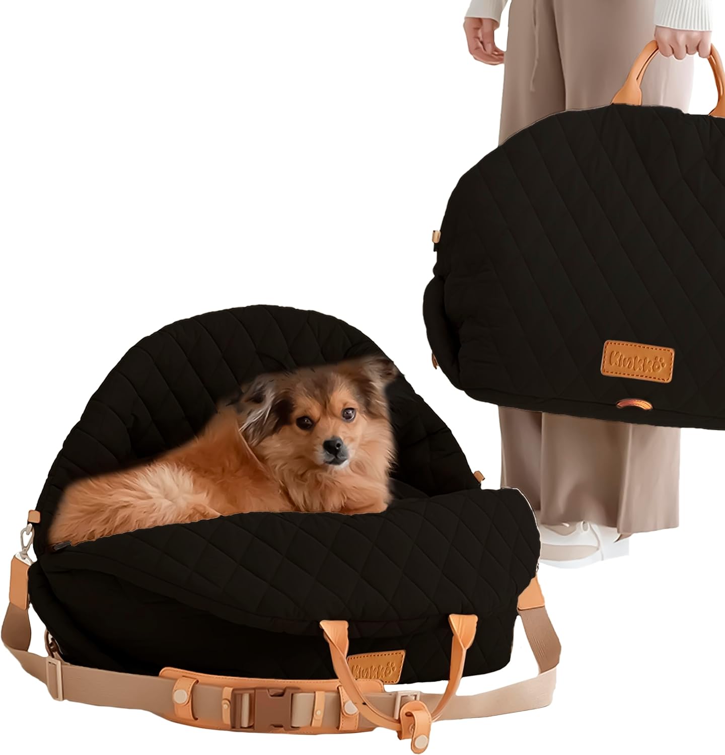 ELEGANT 3 IN 1 PET CARRIER™ – Luxury Travel Bag & Car Seat for Dogs and Cats
